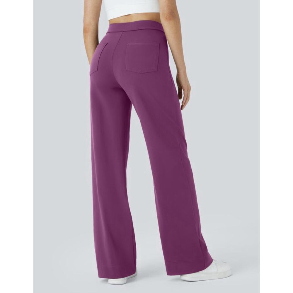 Halara DayStretch High Waisted Pockets Straight Leg Casual Pants med-regular - Picture 8 of 8